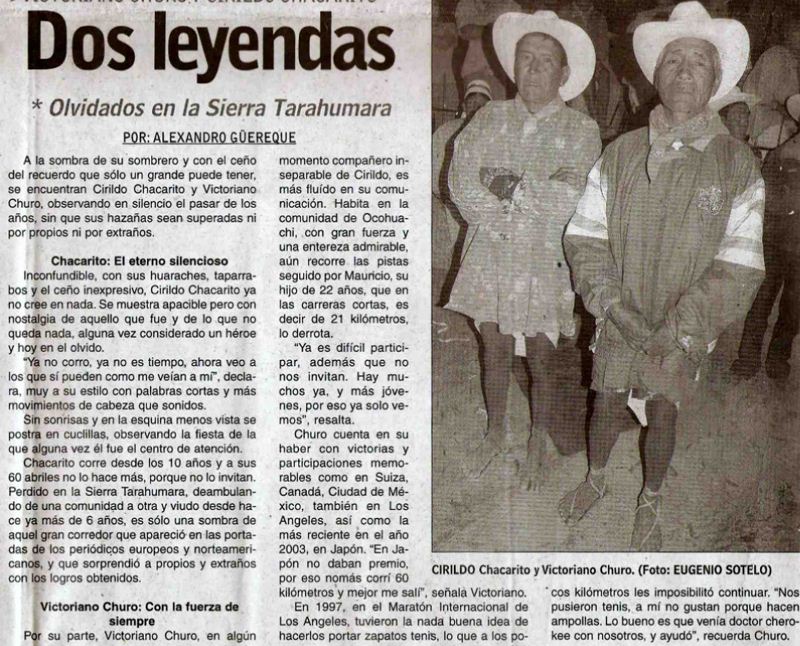 Legendarios corredores tarahumaras
