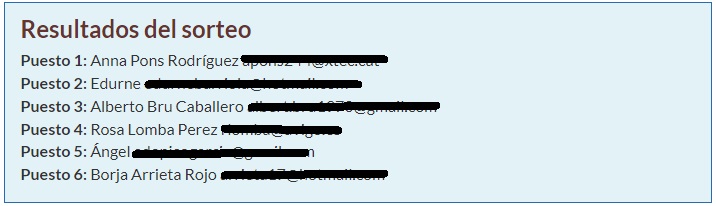 Sorteo minimalista