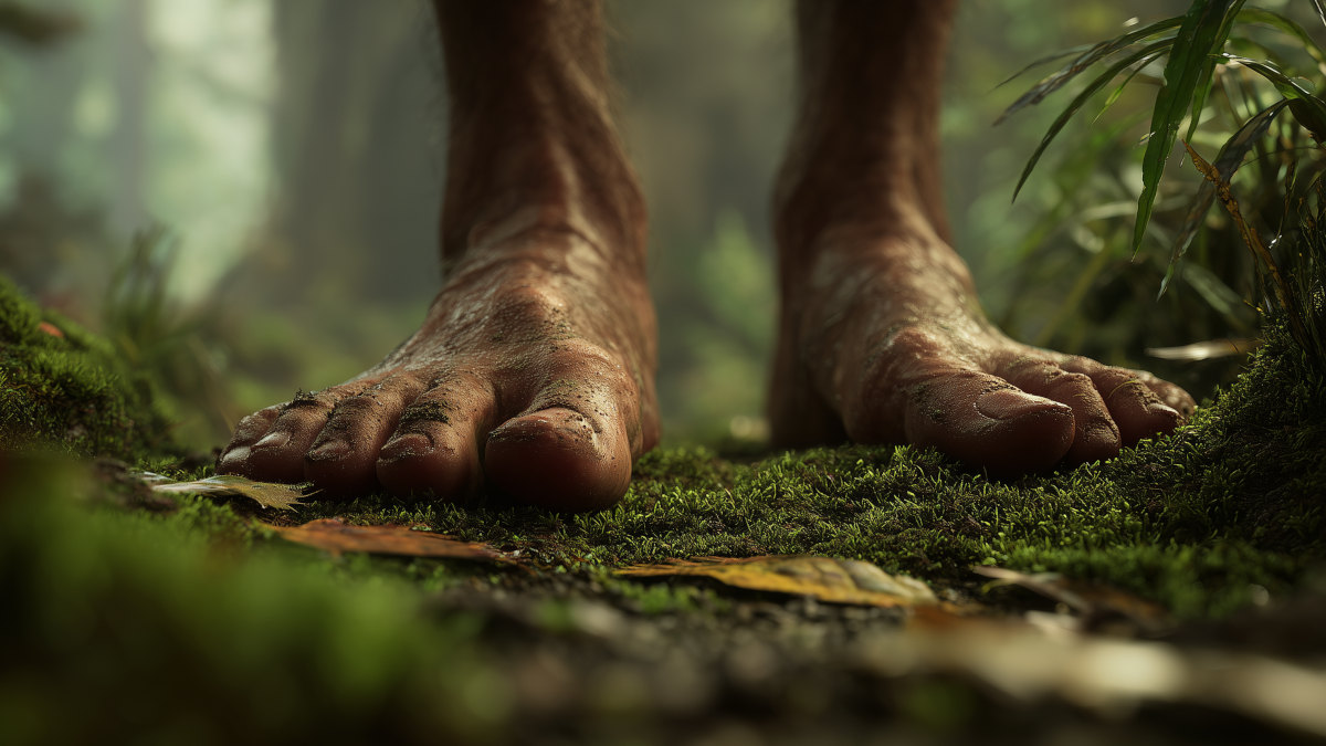 Pies descalzos en la selva